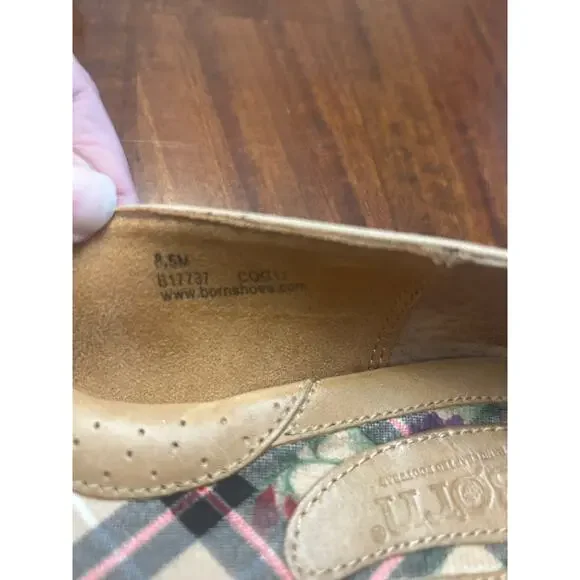 Born Women’s tan leather slip on flats, Sz 8.5m - Picture 5 of 13
